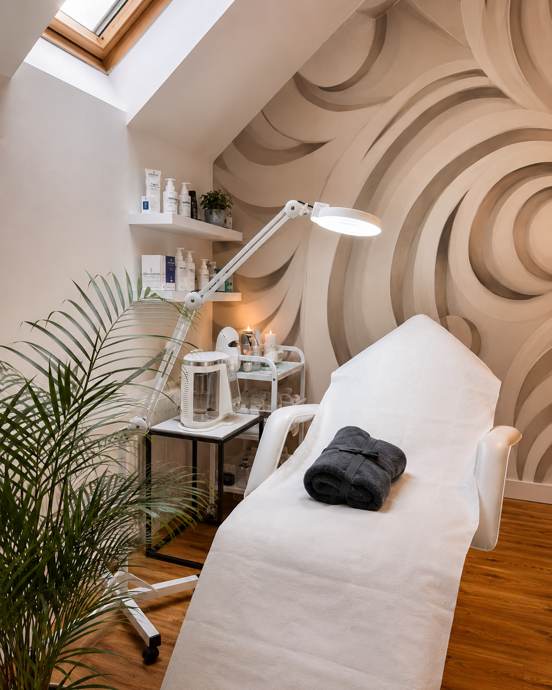 Interiorul luminos al salonului Beauty Retreat by Nico din Cluj-Napoca